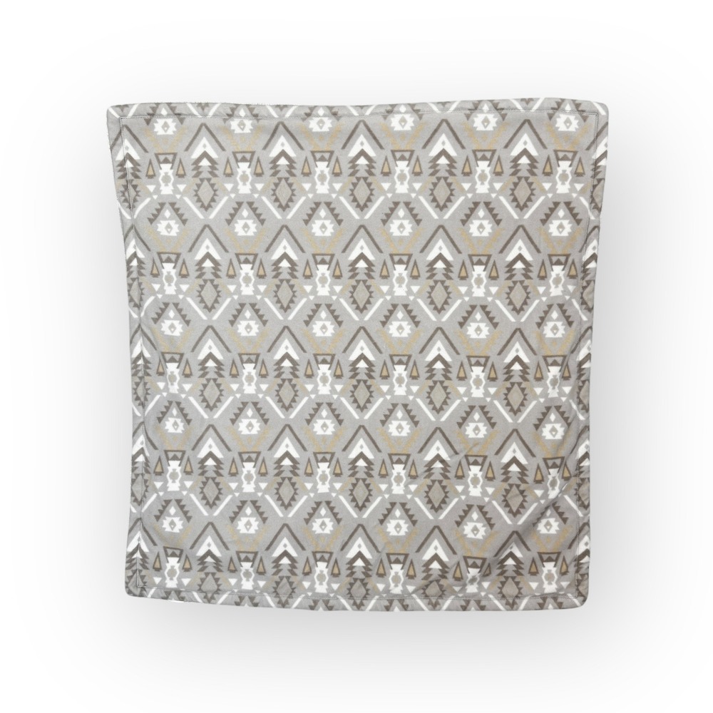 Carter's Baby Blanket Gray Aztec Fleece Gray White Southwestern Soft Tan Carters